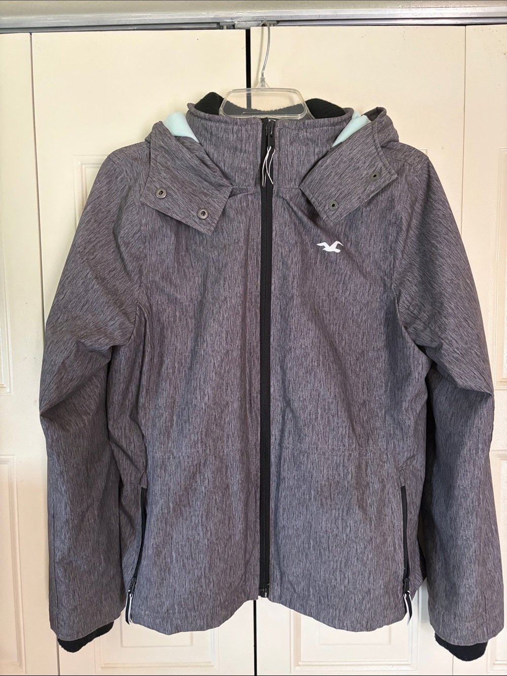 Hollister Gorpcore Outdoor Womens Jacket Hiking Hooded Stretch Lightweight LG